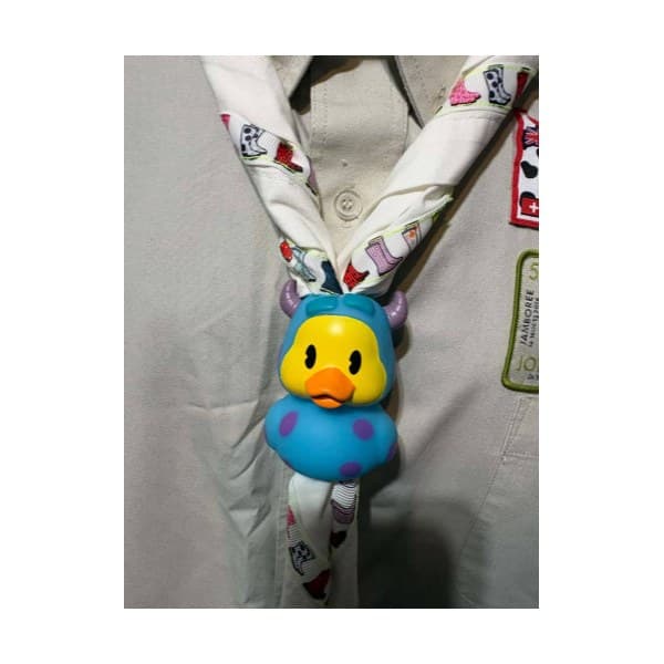 Horned Monster Duck Woggle neckerchief woggle
