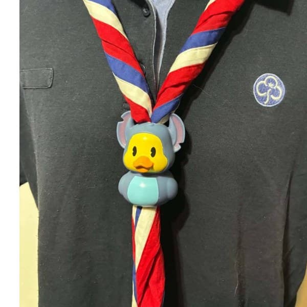 Blue Alien Duck Woggle neckerchief woggle
